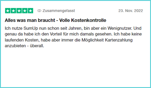 SumUp Bewertung auf Trustpilot